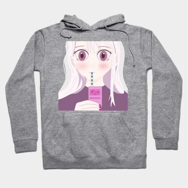 cute girl Hoodie by ugnelaza